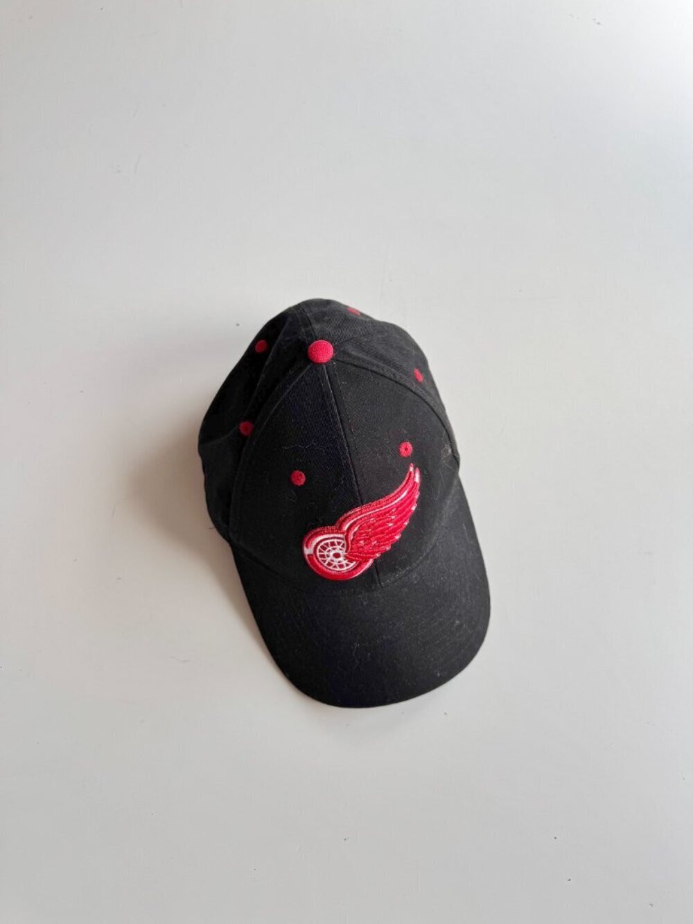Old Time Hockey DETROIT RED WINGS Black Cotton Canvas Embroidered Baseball Hat